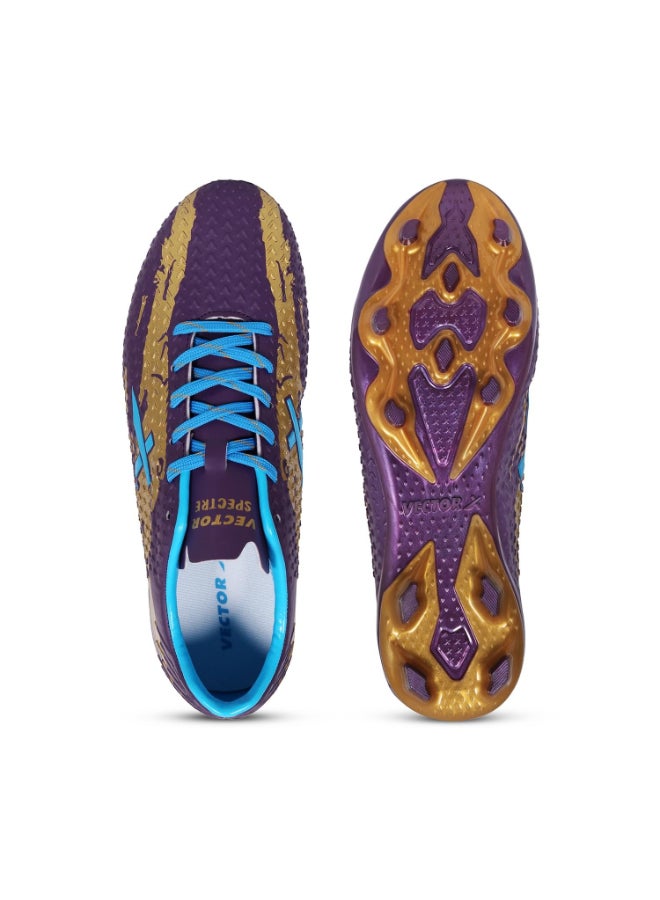 Vector X Spectre 2.0 Football Shoe/Studs - PURPLE-GOLD - UK 8 - Image 3